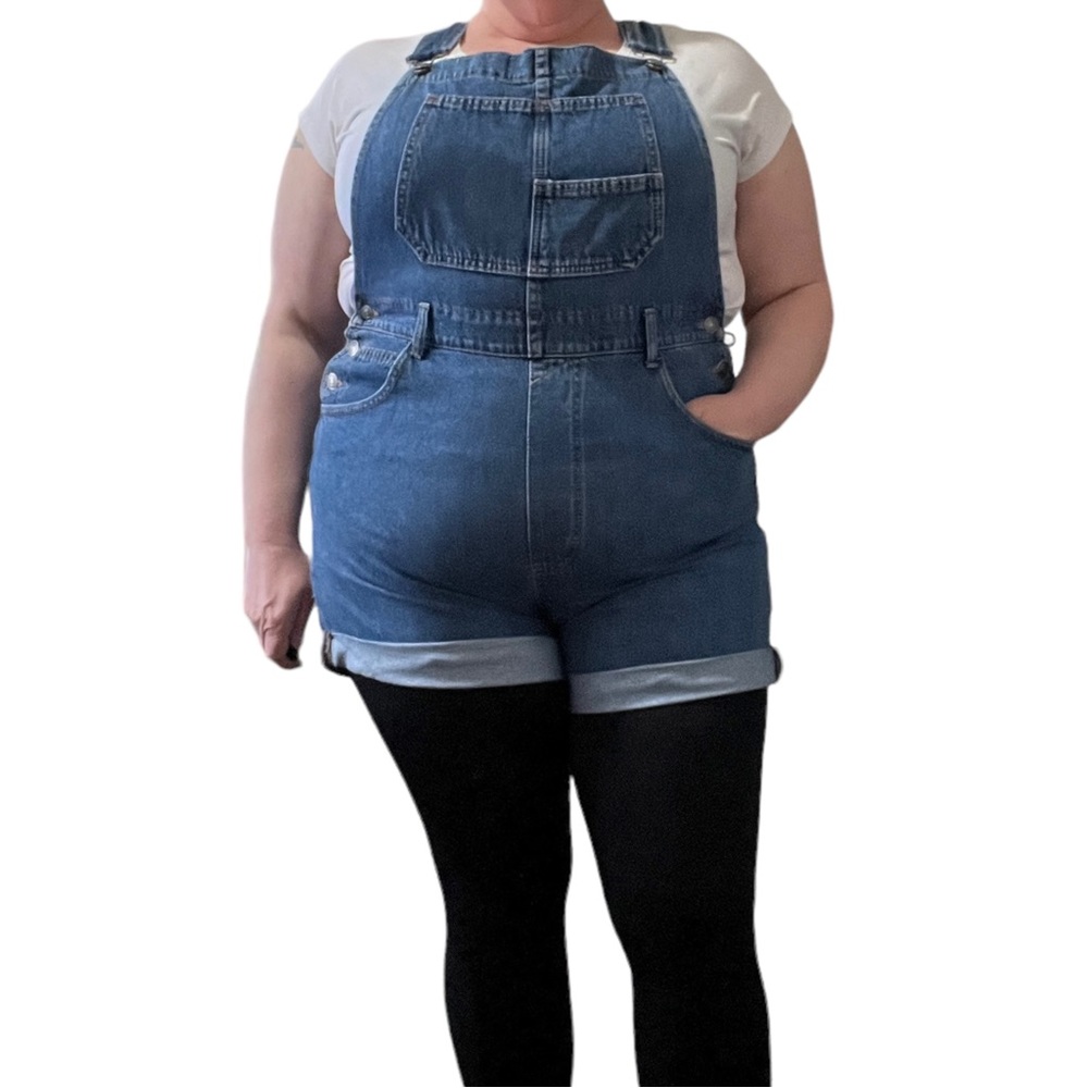 We The Free Blue Denim Romper